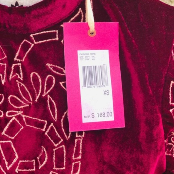 Chelsea & Violet XS Berry Embroidery Dress NWT - Picture 3 of 7